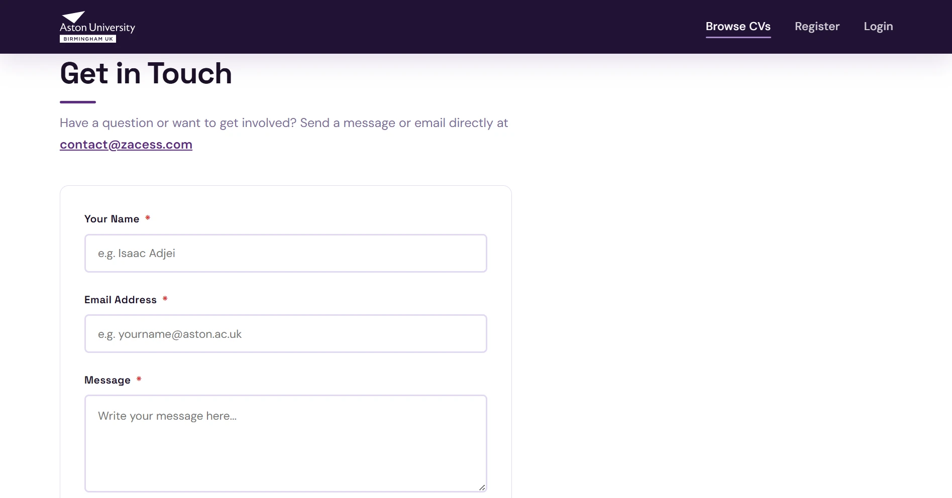 AstonCV - Full-Stack CV Database - image 4