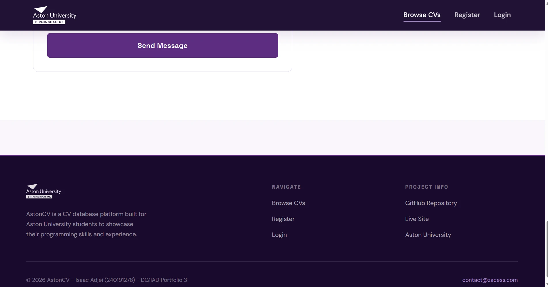 AstonCV - Full-Stack CV Database - image 5
