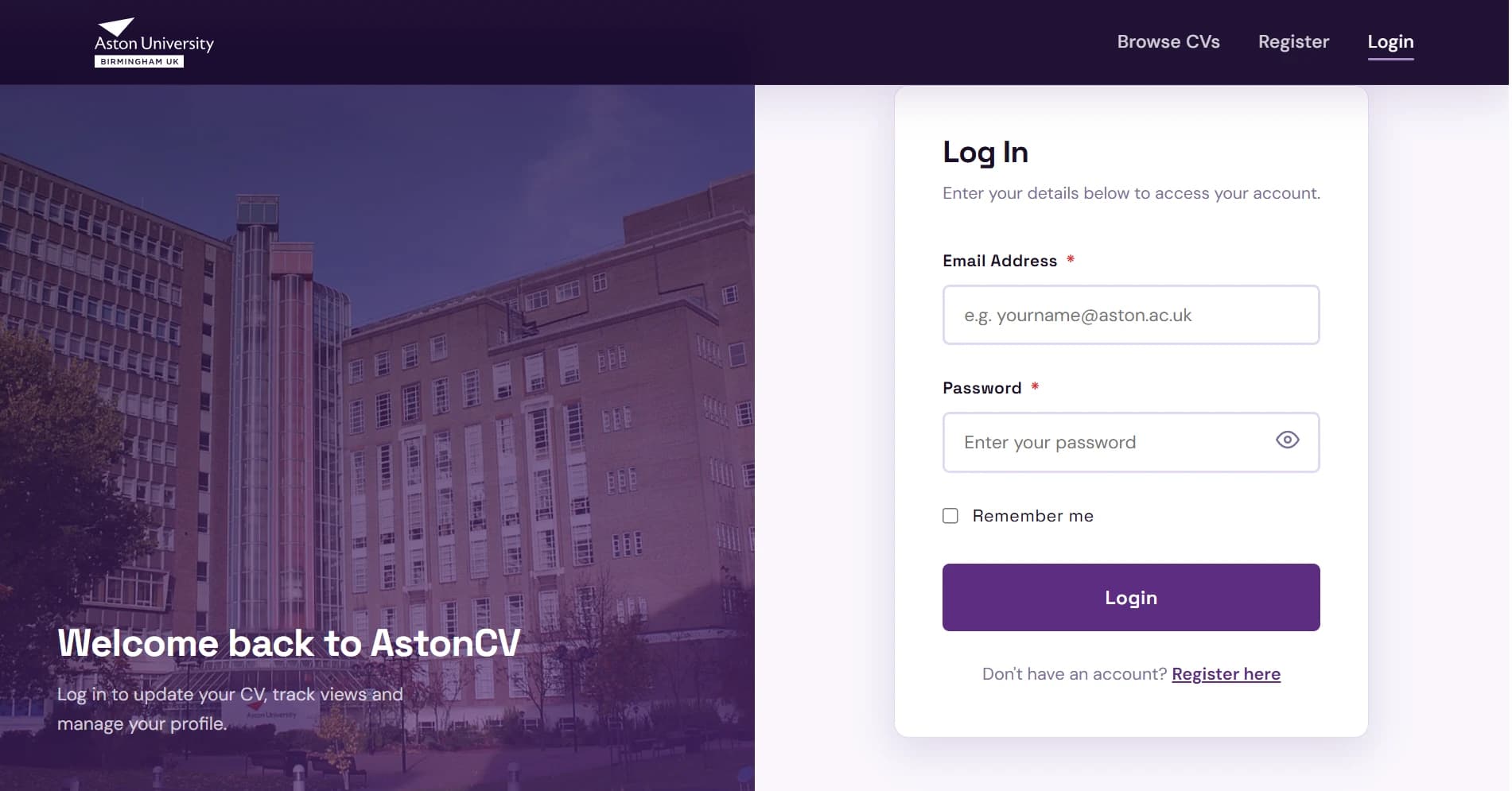 AstonCV - Full-Stack CV Database - image 2