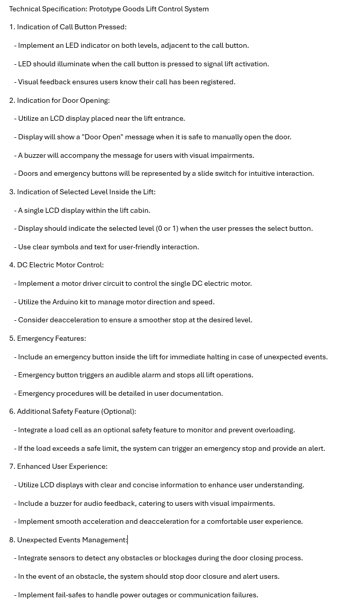 Goods Lift Control System - image 2