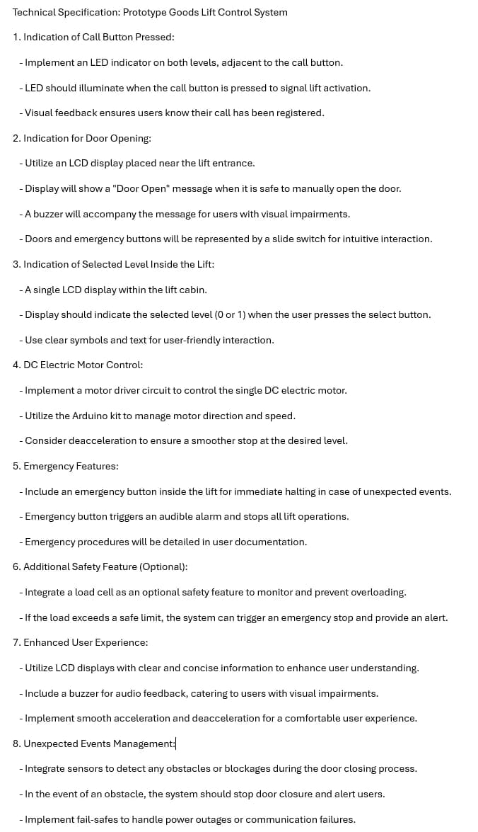Goods Lift Control System - image 2